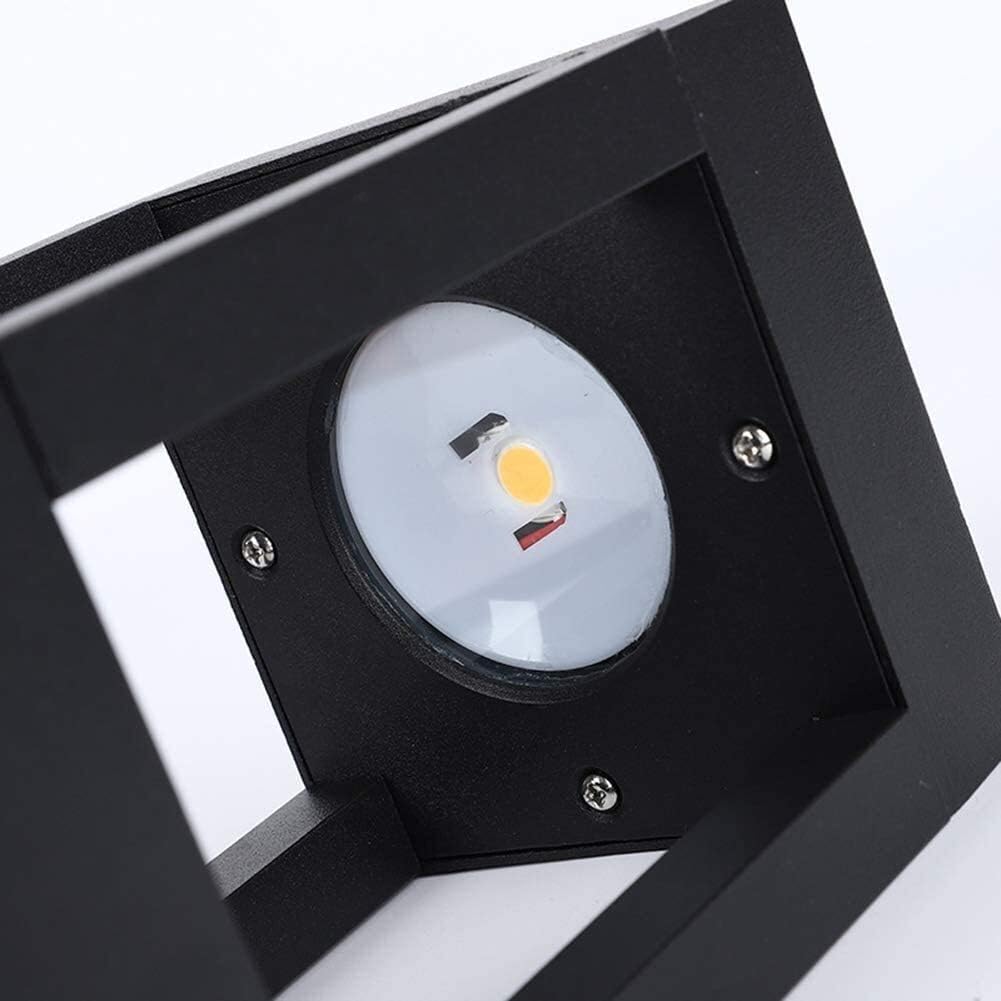 APPLIQUE CARRE BOLOGNE LED 6W NOIRE 6500K ABB-06N