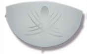 DEMI PLAFONNIER VERRE 06 SABLE 300MM, LED 5W 