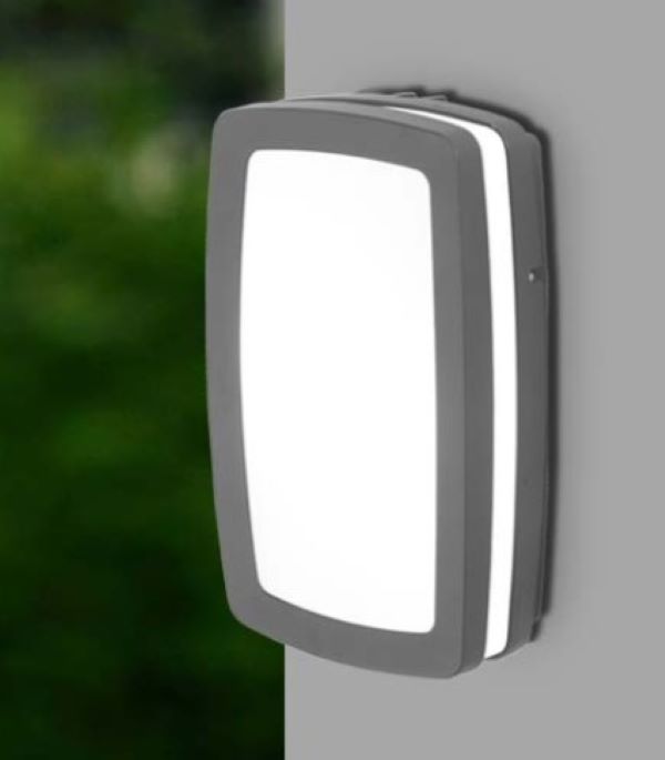 APPLIQUE COLOGNE LED 8W SIMPLE 290 X 180MM GRISE 4000K