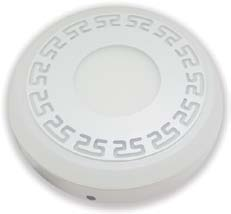 PANEL LED ROND MILAN (X3) 8+4W APPARENT BLC/BLEU 