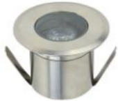SPOT ENCASTRE LED 1W 12V IP68 ROUGE 