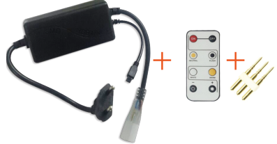 PRISE + TELECOMANDE POUR RUBAN DOUBLE 50Mt IP20 