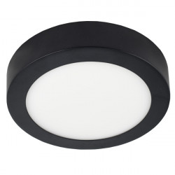 PANEL APPARENT NOIRE LED ROND 18W SMD 6500K 
