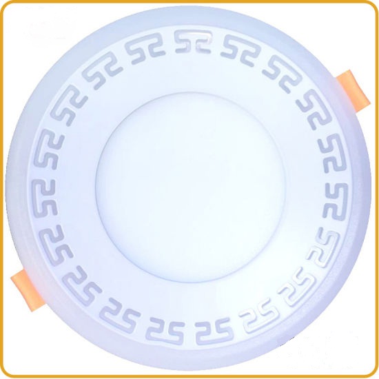 PANEL LED ROND MILAN (X3) 8+4W APPARENT BLC/BLEU (485639B)