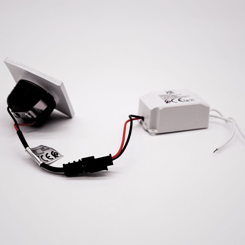 SPOT LED POUR NICHE 3W CARRE WHITE 4000K