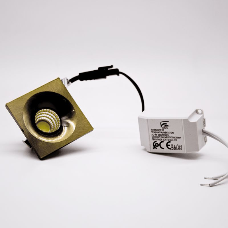 SPOT LED POUR NICHE 3W CARRE AB 6500K