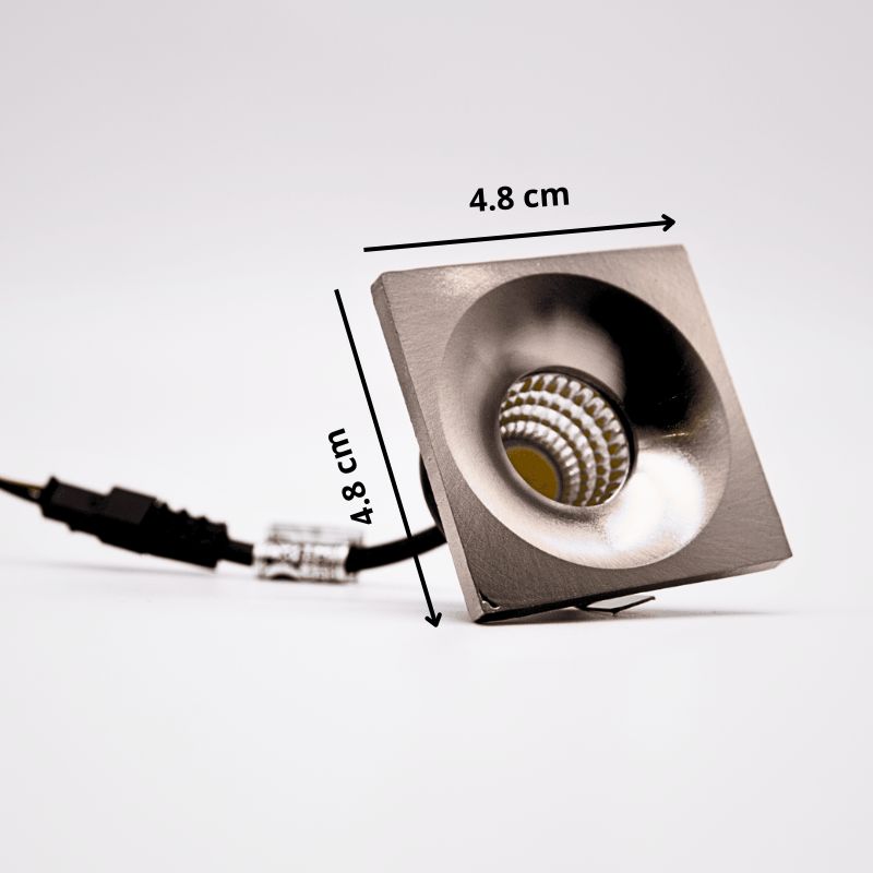 SPOT LED POUR NICHE 3W CARRE SN 6500K 