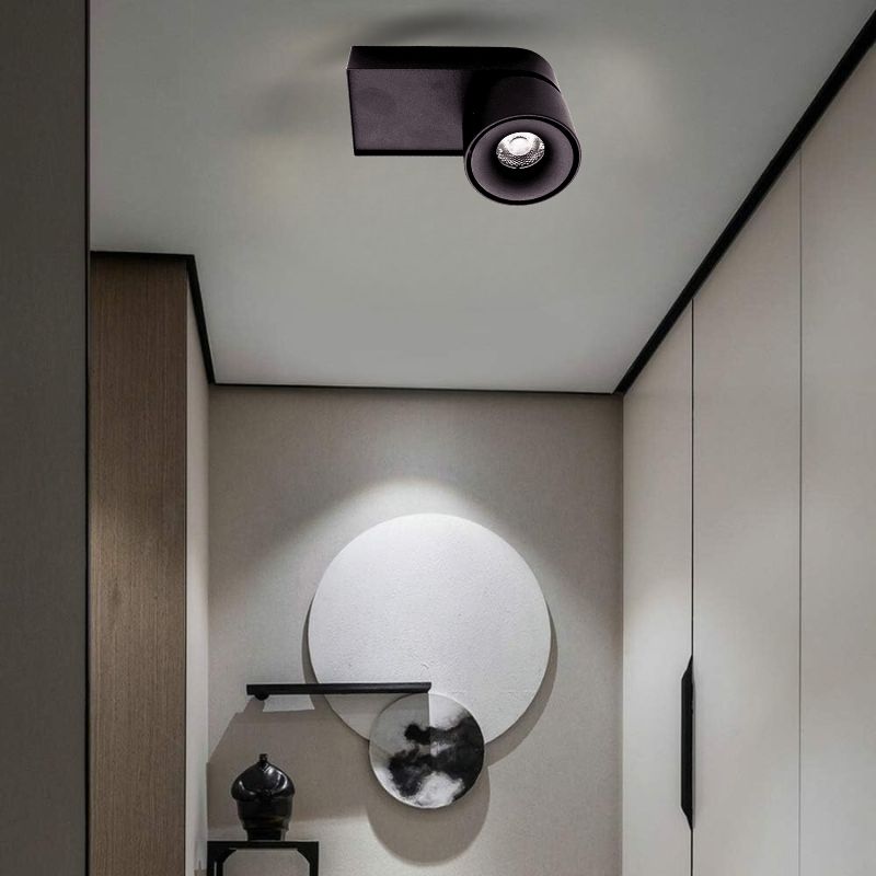 SPOT LED CAM NOIR ROND 12W 6500K