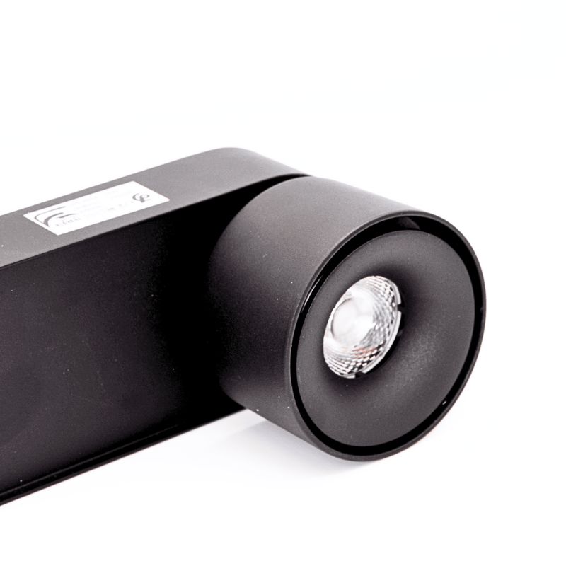 SPOT LED CAM NOIR ROND 12W 6500K