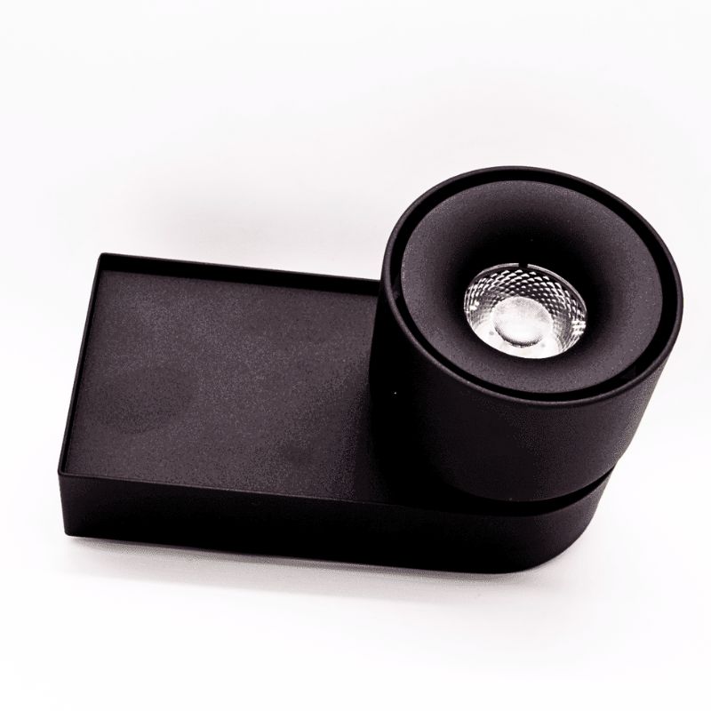 SPOT LED CAM NOIR ROND 12W 6500K