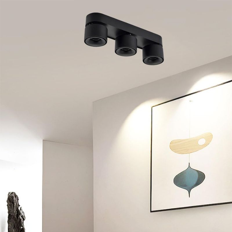 SPOT LED CAM NOIR ROND 12W*3 6500K 