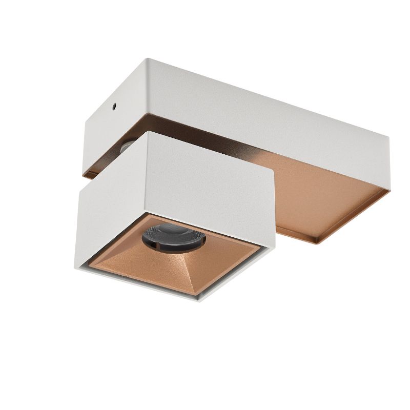 SPOT LED CAM BLANC / DORE CARRE 12W 4000K 