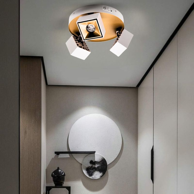 SPOT LED CAM BLANC / DORE CARRE 12W*3R 4000K 