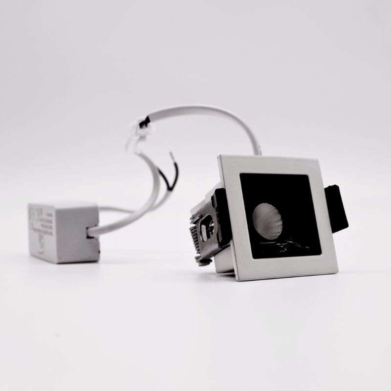 SPOT LED ENCASTRE SIENNE BLANC / NOIR 2W 3000K 45*45*H50MM