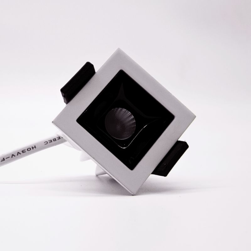 SPOT LED ENCASTRE SIENNE BLANC / NOIR 2W 4000K 45*45*H50MM