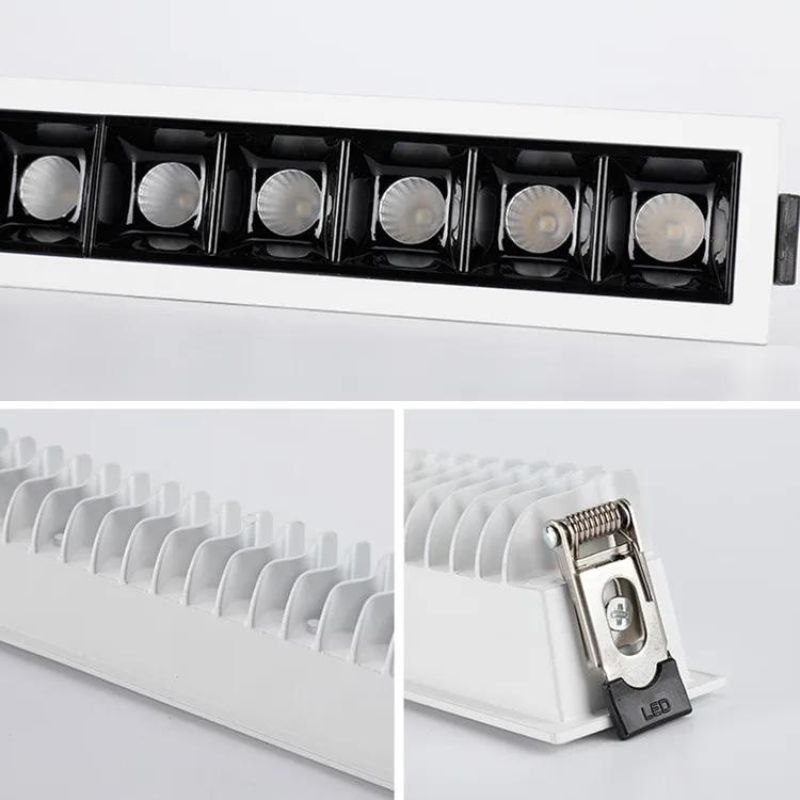 SPOT LED ENCASTRE SIENNE BLANC / NOIR 30W 3000K 415*45*H50MM