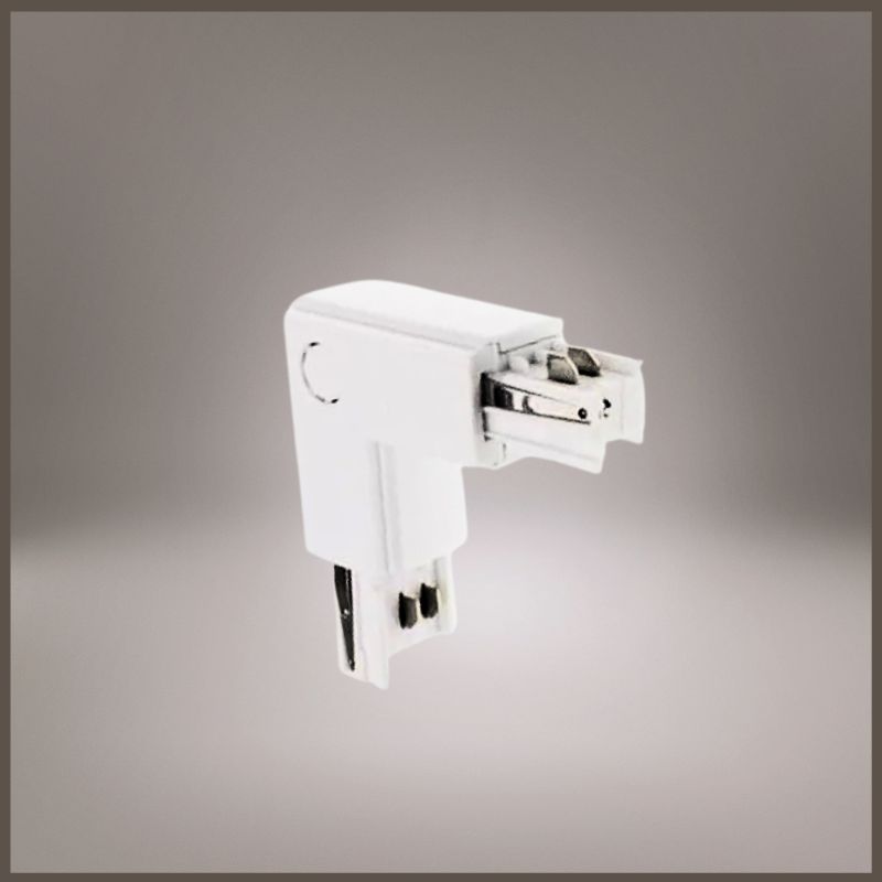 CONNECTEUR A ANGLE DROIT BLANC DE RAIL POUR SPOT 