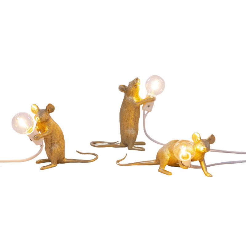 SUSPENSION SOURIS DOREE E27X1