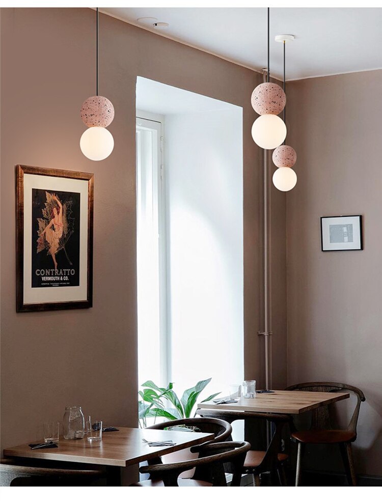 SUSPENSION IZIRIS ROSE 100*210 MM E27