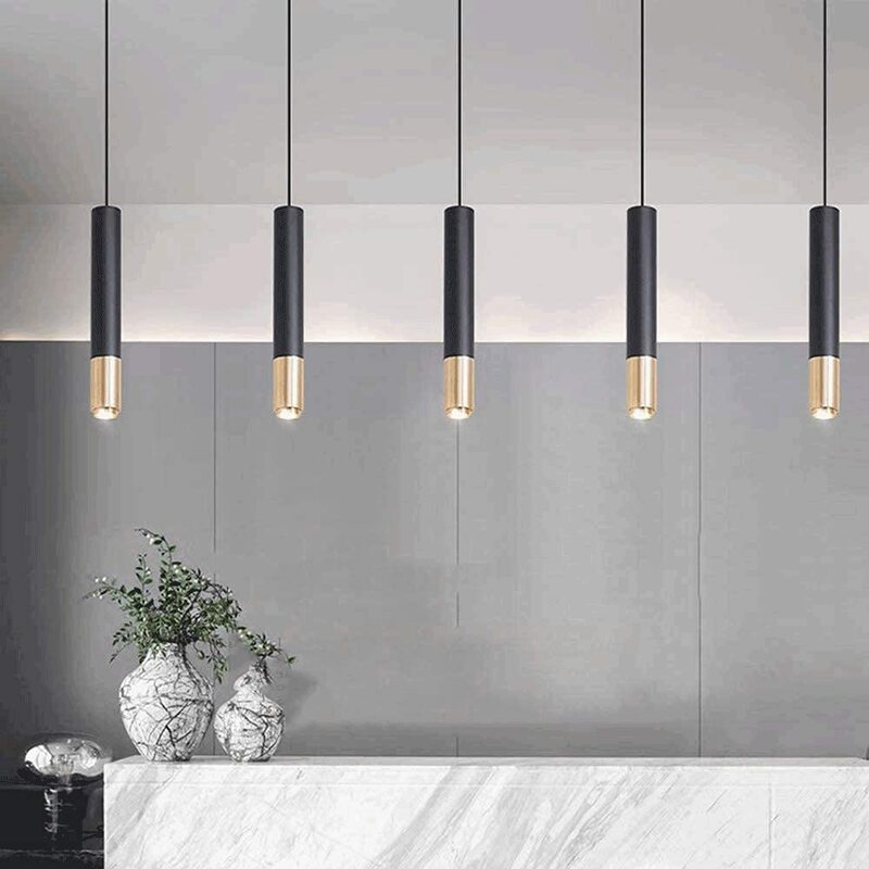 SUSPENSION JURA NOIRE/DOREE 55X600 MM GU10
