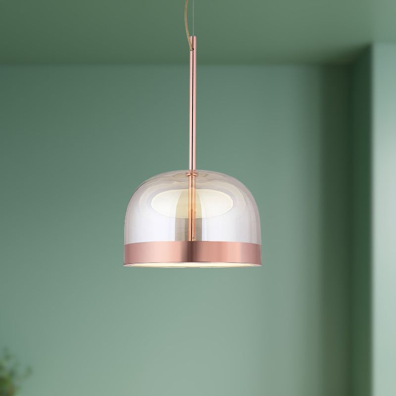 SUSPENSION LED YALISA ROSE GOLD 360*620MM 2*12W 3000K 