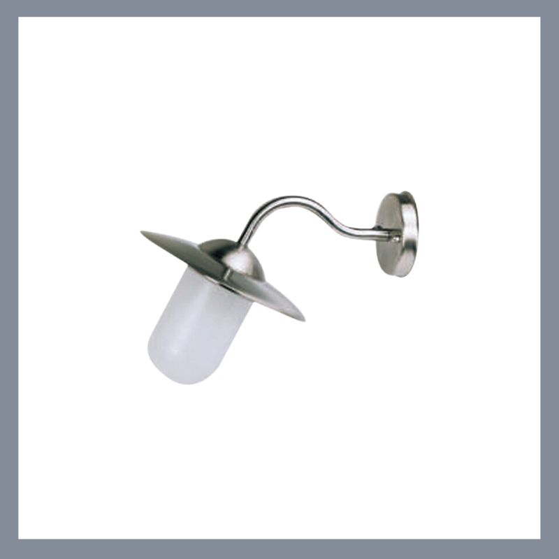 APPLIQUE MURALE LED PALMA + LAMPE LED A60 9W 4000K INOX IP44 