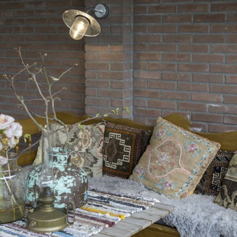 APPLIQUE MURALE LED PALMA + LAMPE LED A60 9W 4000K INOX IP44