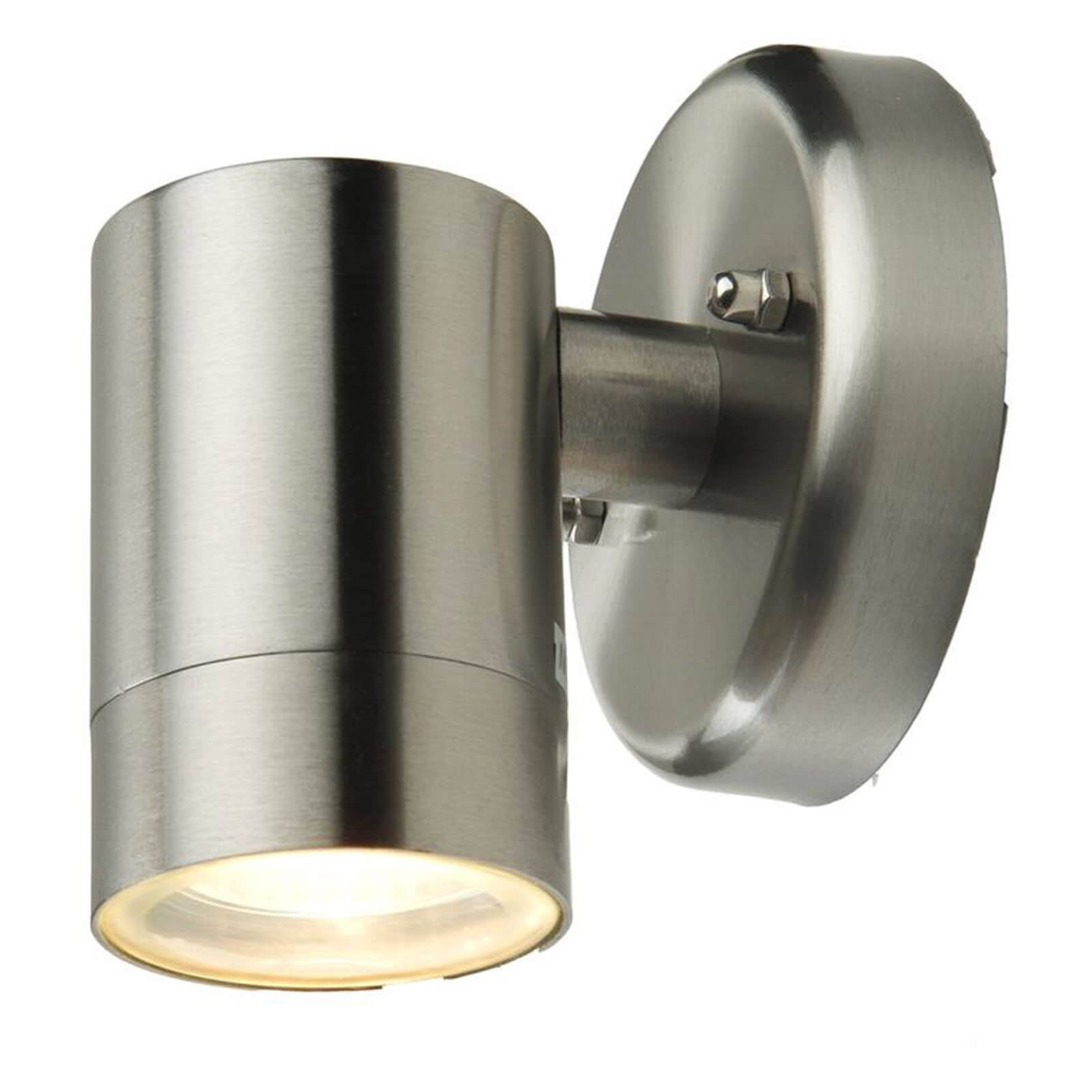 APPLIQUE MURALE LED GALICIA + LAMPE GU10 8W 4000K INOX IP44