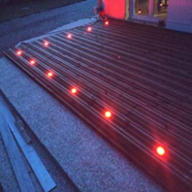 ENCASTRE DE SOL LED 1W 12V IP68 ROUGE 
