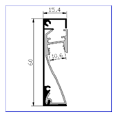 PLINTHE GRISE 15,4*60*10,6 MM 