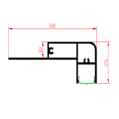 PROFILE D ESCALIER 68*26*10 MM 