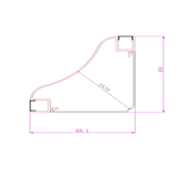 PROFILE BLANC D ANGLE 45 69*69,1*10 MM 