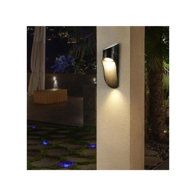 APPLIQUE SOLAIRE LED AVEC DETECTEUR 6500K NOIRE