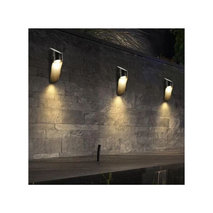 APPLIQUE SOLAIRE LED AVEC DETECTEUR 6500K NOIRE