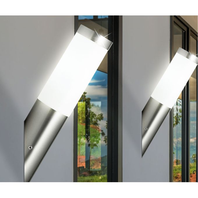 APPLIQUE SOLAIRE INCLINEE LEON LED 3W INOX IP44