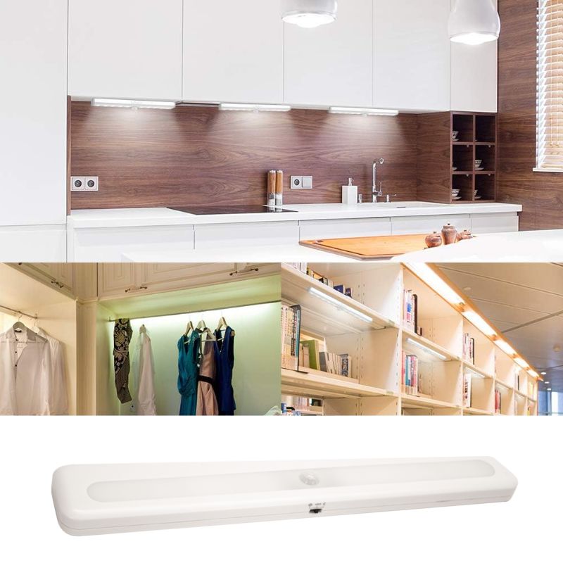 LAMPE DE PLACARD SANS FIL AVEC DETECTEUR DE MOUVEMENT 1.5W 3000K 3*AA 280*44.5*22 MM 
