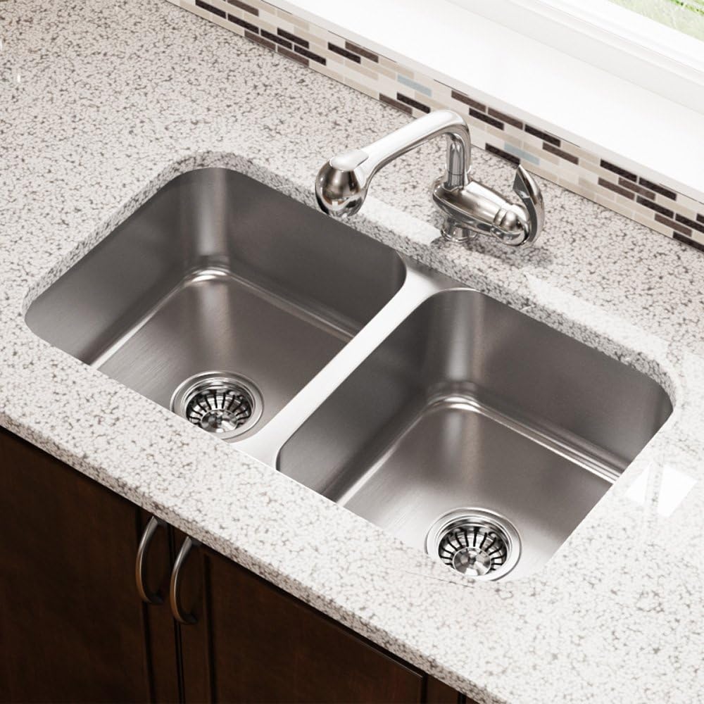 EVIER INOX 78*46*19 DOUBLE INOX SOUS PLAN 