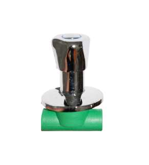 VANNE A ENCASTRER PPR VERT 25*3/4 HAKAN