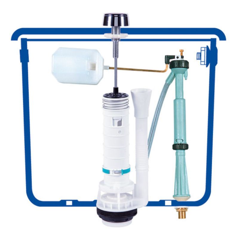 MECANISME IDROPOL DOUBLE 3/6L AVEC FLOTTEUR BAS (A860)