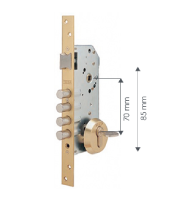 SERRURE A HAUTE SECURITE R100B566C (80) CHROME 