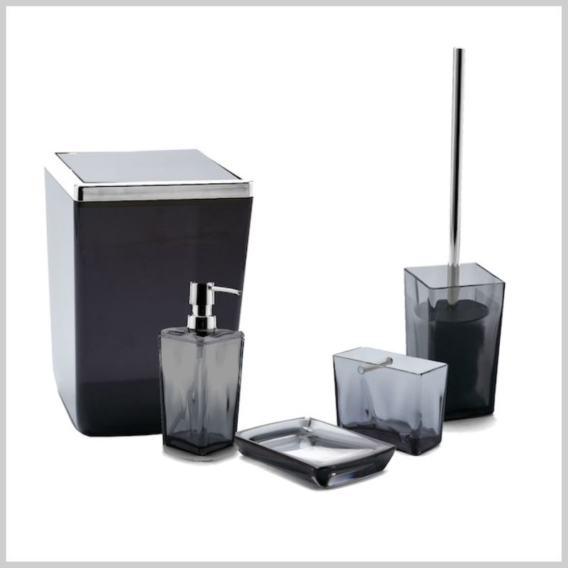 ENSEMBLE SDB 5PCS BIGA - NOIR TRANSPARENT (M-SAS05-25)