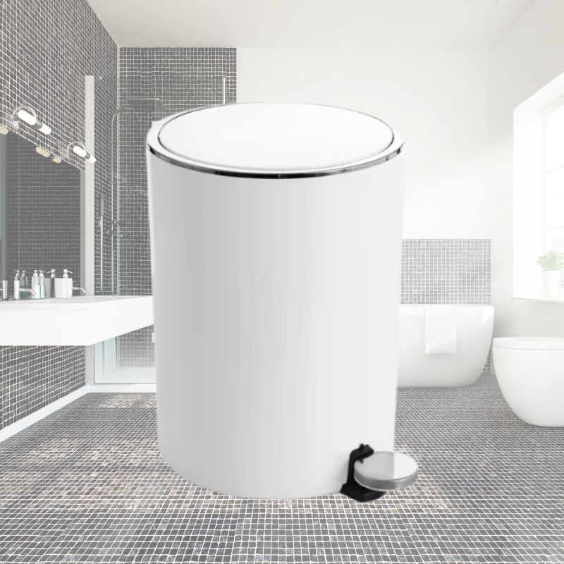 POUBELLE A PEDALE LENOX 5 LT - BLANCHE (M-E66-01) 