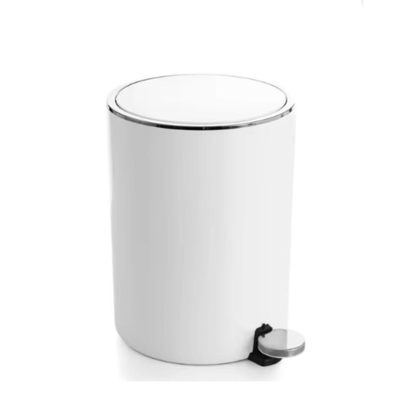 POUBELLE A PEDALE LENOX 5 LT - BLANCHE (M-E66-01)