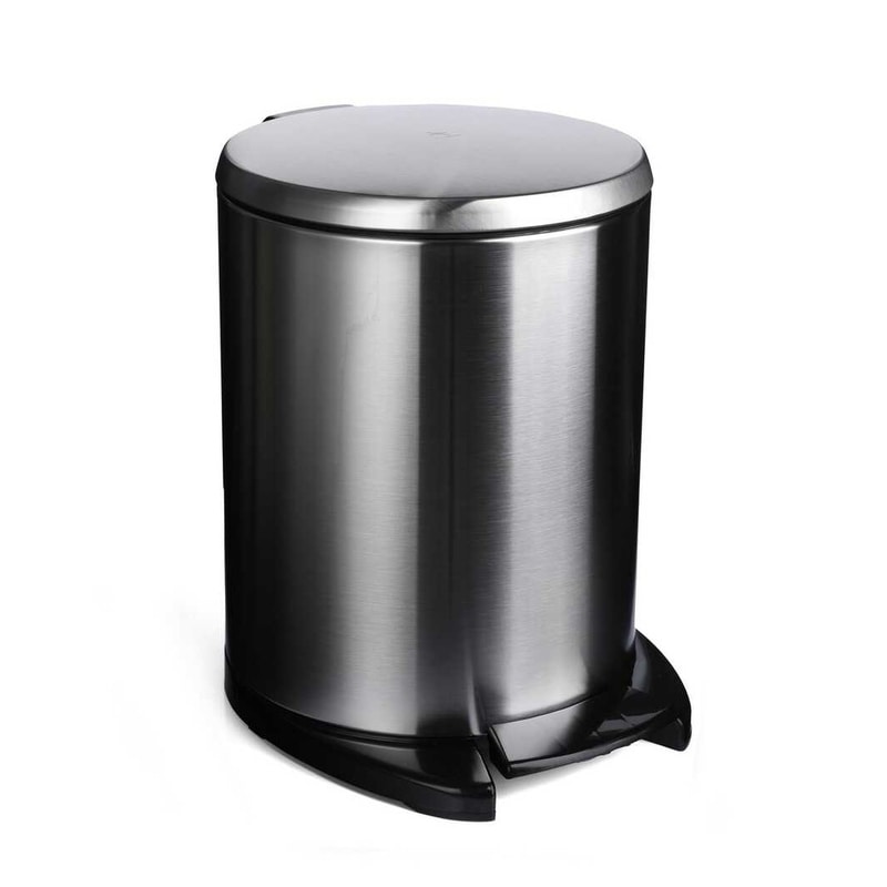 POUBELLE ? P?DALE CIGO 6LT EN ACIER INOXYDABLE MAT SATIN? (M-E41-30-06) 