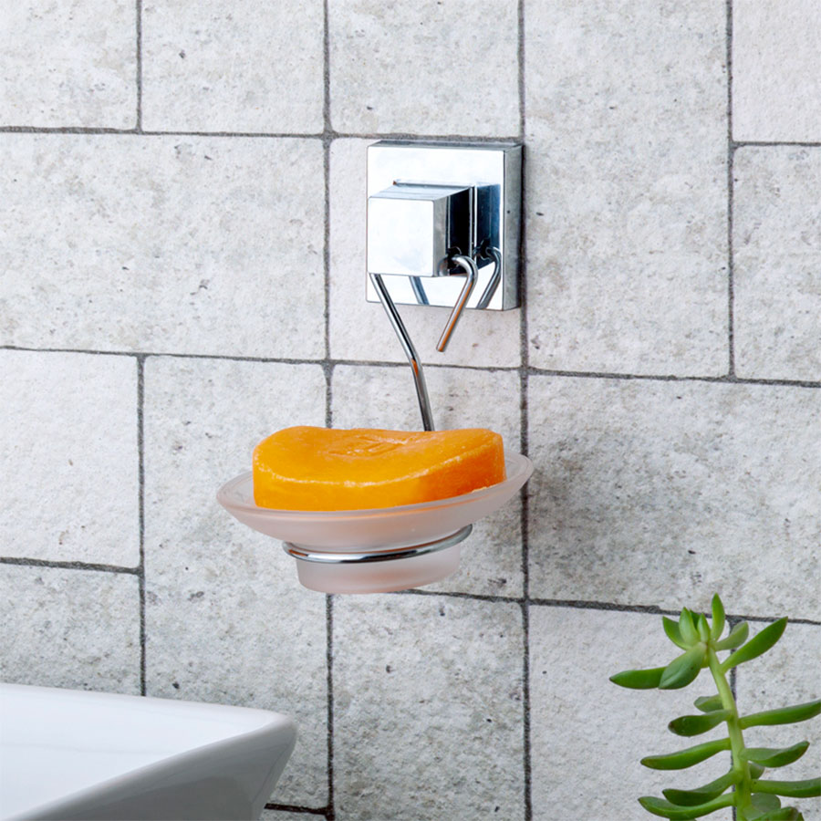 PORTE-SAVON ROND, ASSIETTE EN VERRE AVEC AUTOCALLANT ADHESIF TT-266