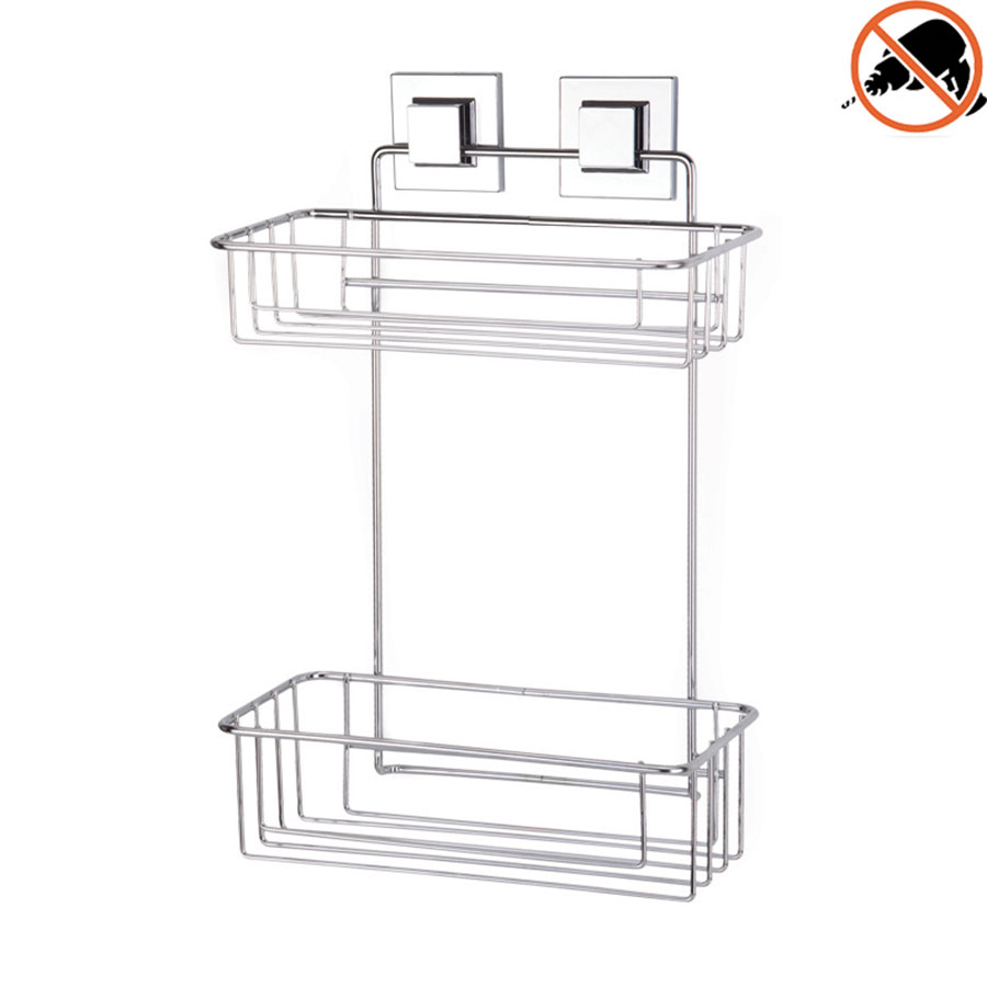 ETAGERE SDB A 2 NIVEAU AVEC AUTOCOLLANT ADHESIF TT-256