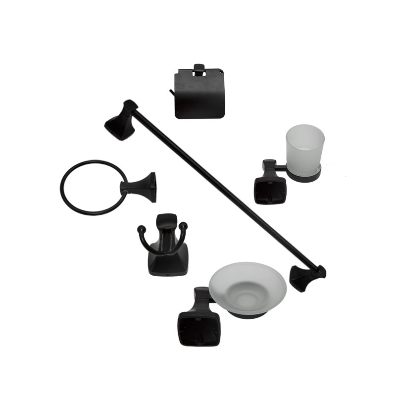 ACCESSOIRE SDB CERAMIQUE NOIR 6PCS 8200 