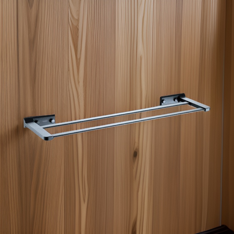 PORTE SERVIETTE 2 BARRES GRENADE CHROME FERRI 