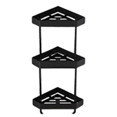 ETAGERE COIN SDB 3 ETAGES ET 2 CROCHETS GRENADE CHROMEE FERRI 