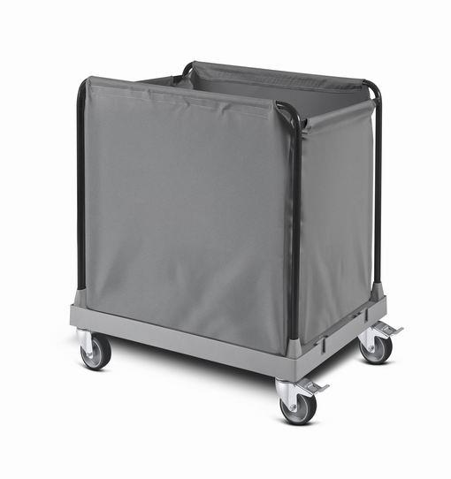CHARIOT A LINGE MOYEN EN PLASTIQUE AVEC SAC PVC (52X90CM) (LUNTRL2)